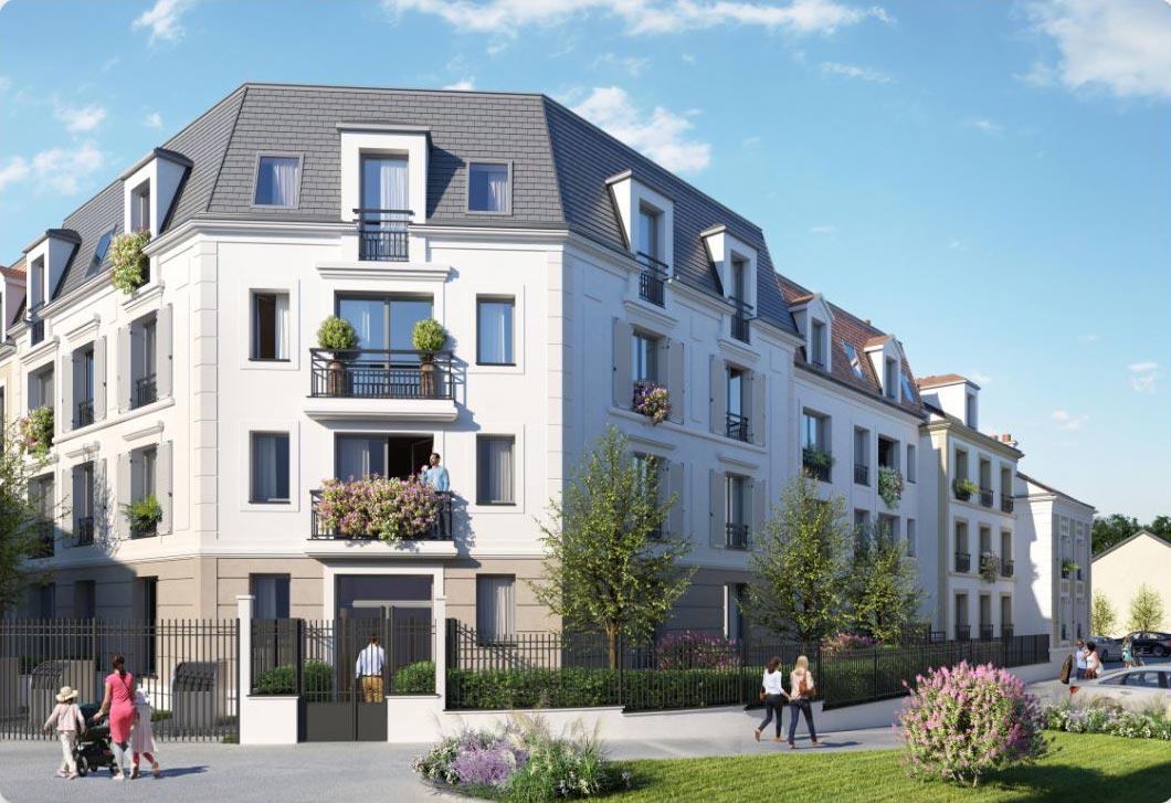 appartement neuf à villiers-le-bel résidence hameaux du village palladio 1